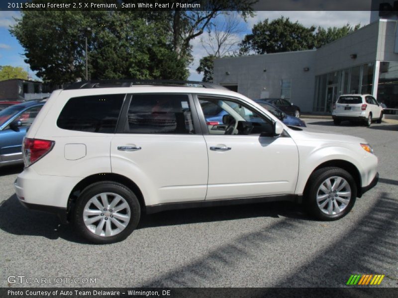 Satin White Pearl / Platinum 2011 Subaru Forester 2.5 X Premium