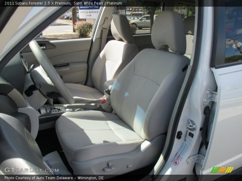Satin White Pearl / Platinum 2011 Subaru Forester 2.5 X Premium