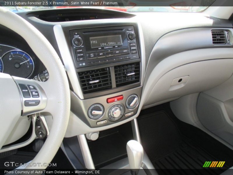 Satin White Pearl / Platinum 2011 Subaru Forester 2.5 X Premium