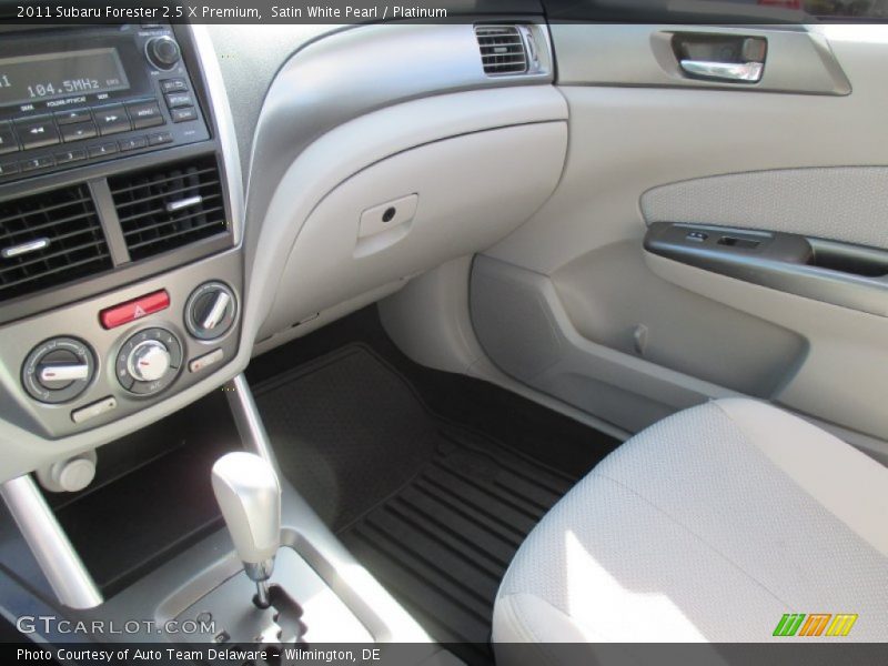 Satin White Pearl / Platinum 2011 Subaru Forester 2.5 X Premium