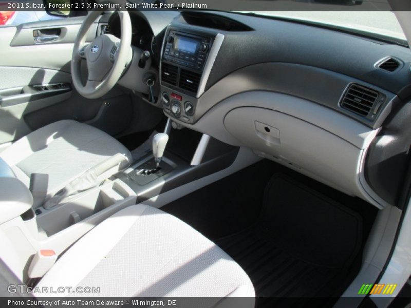 Satin White Pearl / Platinum 2011 Subaru Forester 2.5 X Premium