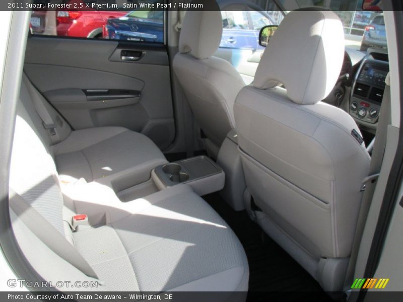 Satin White Pearl / Platinum 2011 Subaru Forester 2.5 X Premium