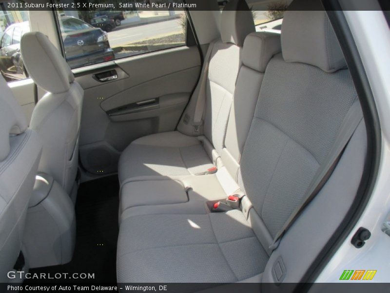 Satin White Pearl / Platinum 2011 Subaru Forester 2.5 X Premium
