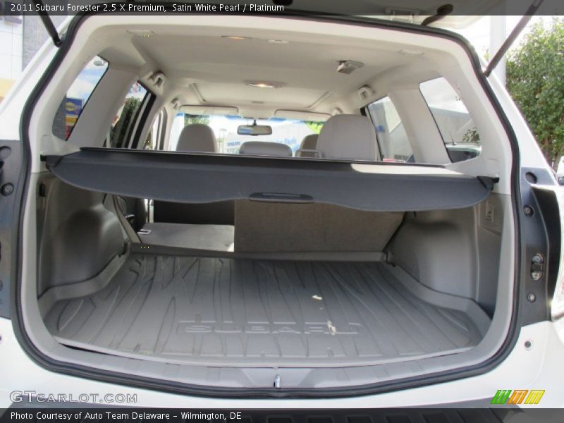 Satin White Pearl / Platinum 2011 Subaru Forester 2.5 X Premium