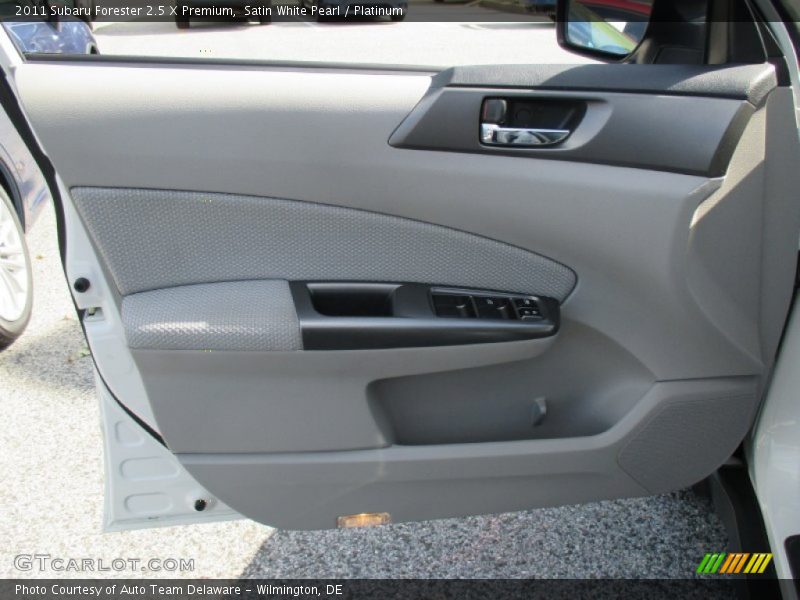 Satin White Pearl / Platinum 2011 Subaru Forester 2.5 X Premium