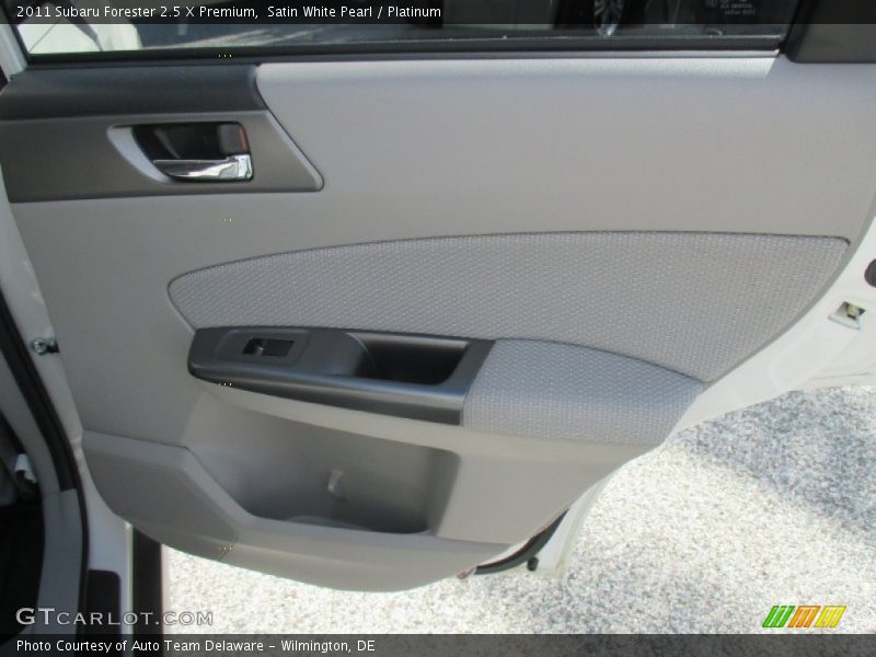 Satin White Pearl / Platinum 2011 Subaru Forester 2.5 X Premium