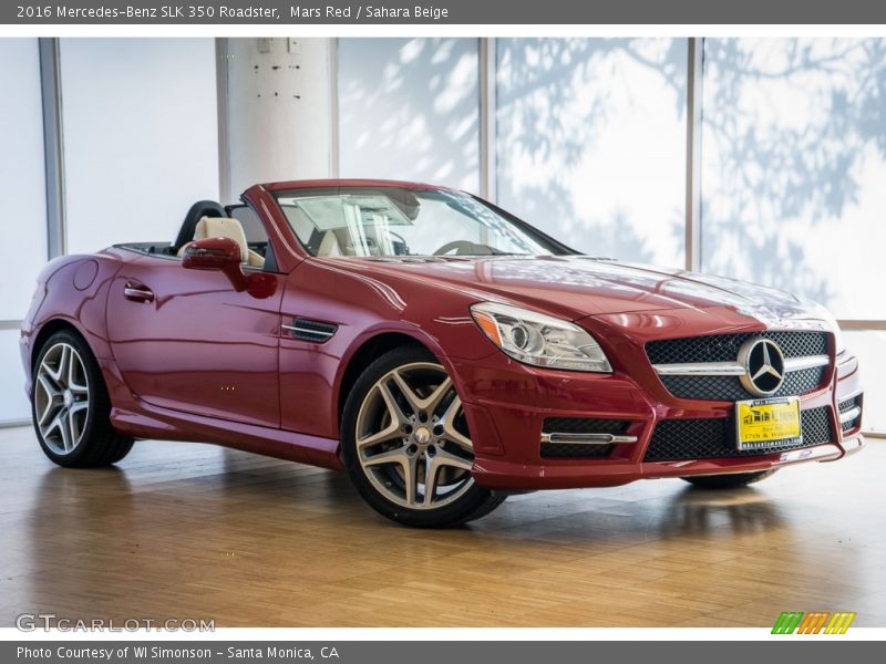 Mars Red / Sahara Beige 2016 Mercedes-Benz SLK 350 Roadster