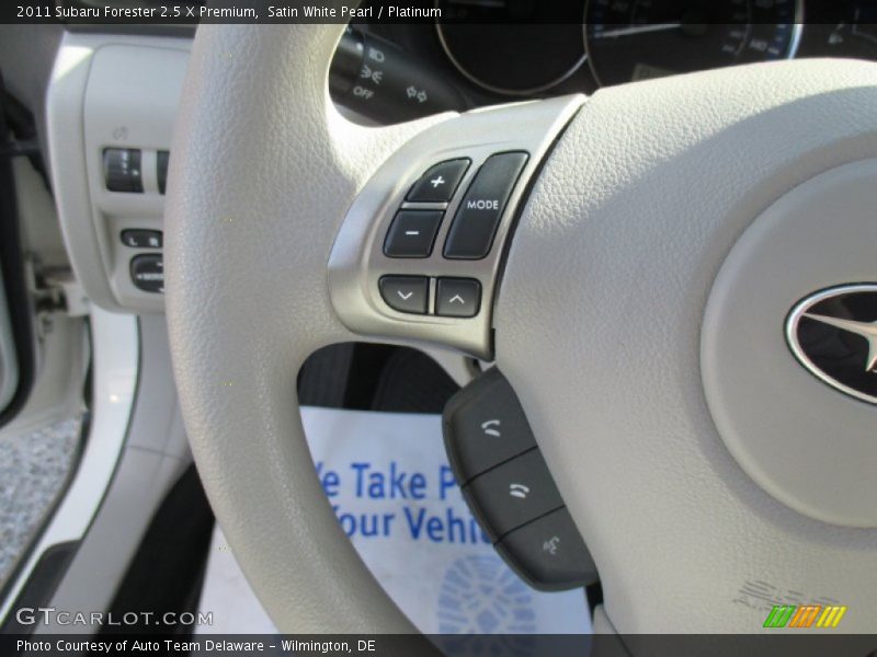 Satin White Pearl / Platinum 2011 Subaru Forester 2.5 X Premium