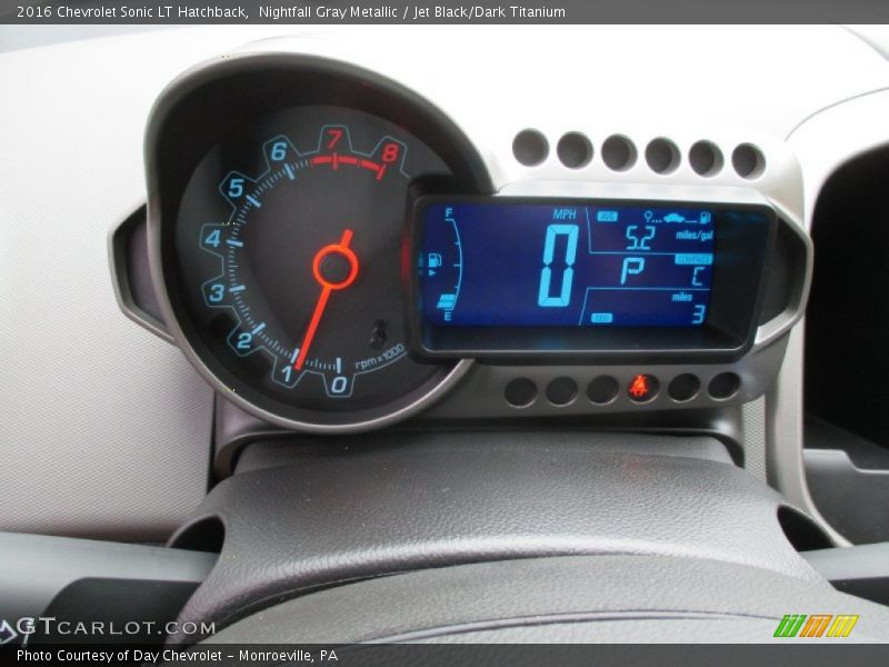 Nightfall Gray Metallic / Jet Black/Dark Titanium 2016 Chevrolet Sonic LT Hatchback