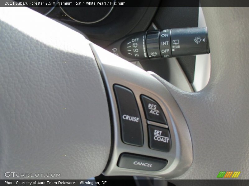 Satin White Pearl / Platinum 2011 Subaru Forester 2.5 X Premium