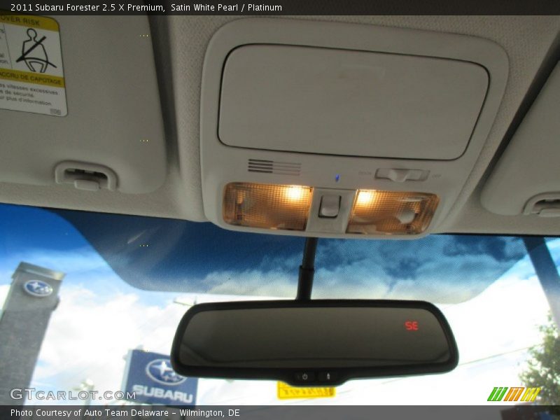 Satin White Pearl / Platinum 2011 Subaru Forester 2.5 X Premium
