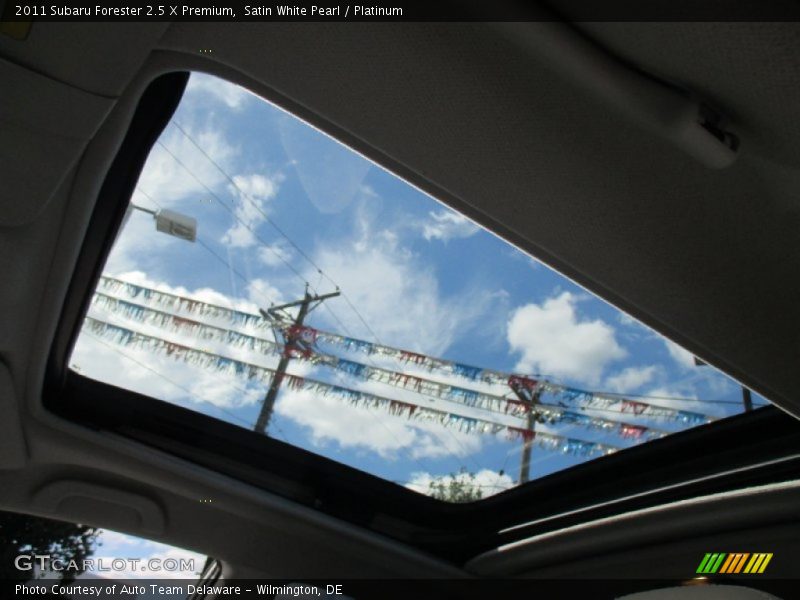 Satin White Pearl / Platinum 2011 Subaru Forester 2.5 X Premium