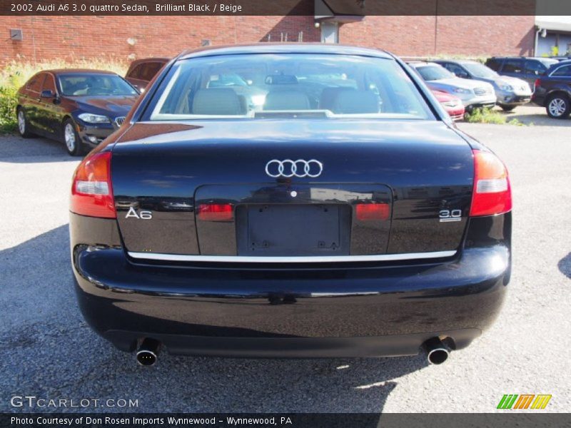 Brilliant Black / Beige 2002 Audi A6 3.0 quattro Sedan
