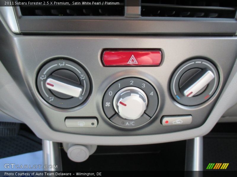 Satin White Pearl / Platinum 2011 Subaru Forester 2.5 X Premium
