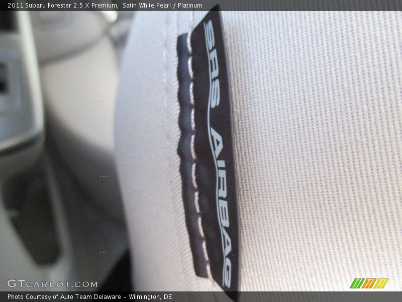 Satin White Pearl / Platinum 2011 Subaru Forester 2.5 X Premium