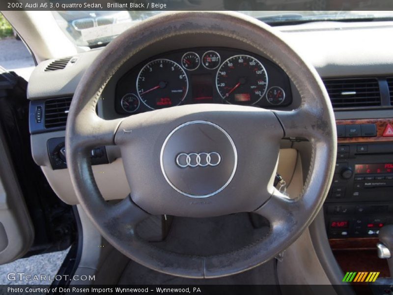 Brilliant Black / Beige 2002 Audi A6 3.0 quattro Sedan