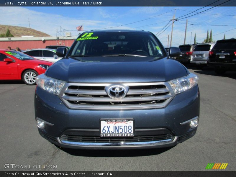 Shoreline Blue Pearl / Black 2012 Toyota Highlander V6