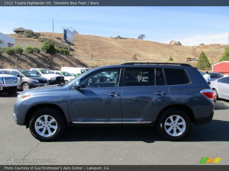 Shoreline Blue Pearl / Black 2012 Toyota Highlander V6