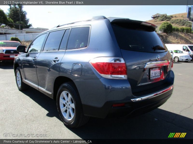 Shoreline Blue Pearl / Black 2012 Toyota Highlander V6