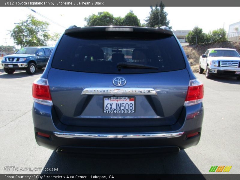Shoreline Blue Pearl / Black 2012 Toyota Highlander V6