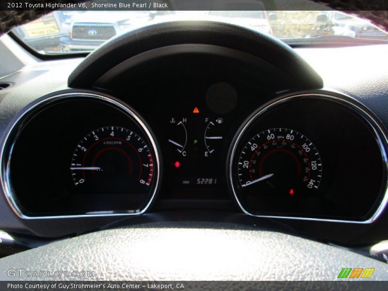 Shoreline Blue Pearl / Black 2012 Toyota Highlander V6