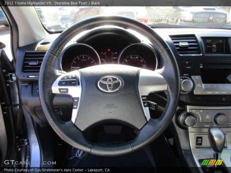 Shoreline Blue Pearl / Black 2012 Toyota Highlander V6