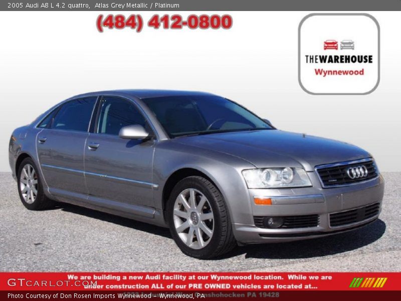 Atlas Grey Metallic / Platinum 2005 Audi A8 L 4.2 quattro