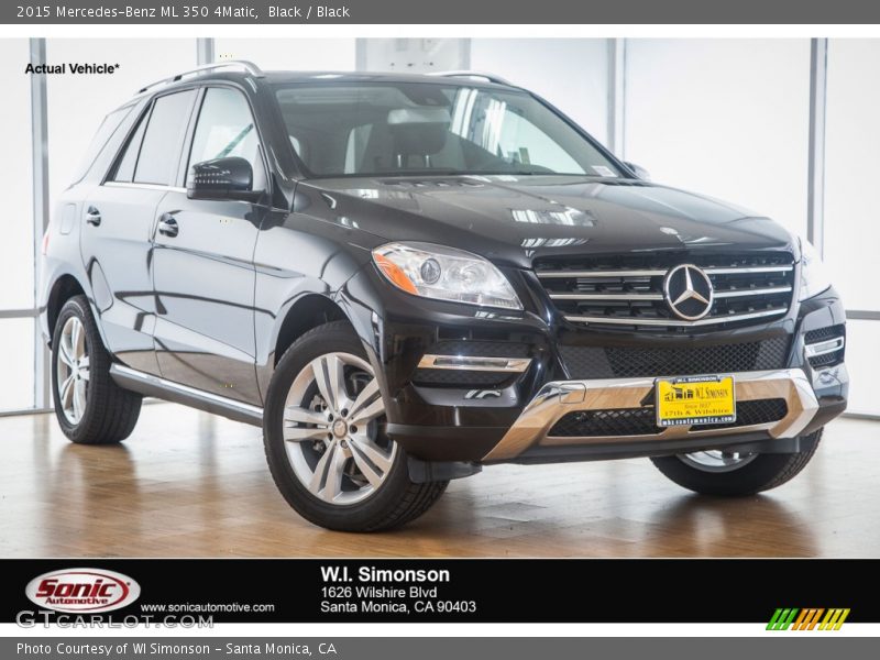 Black / Black 2015 Mercedes-Benz ML 350 4Matic