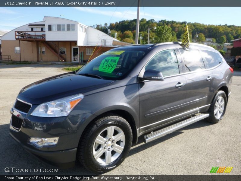 Cyber Gray Metallic / Ebony 2012 Chevrolet Traverse LT AWD