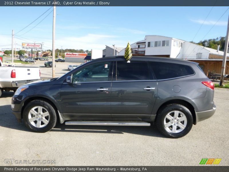 Cyber Gray Metallic / Ebony 2012 Chevrolet Traverse LT AWD