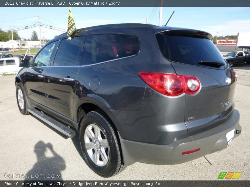 Cyber Gray Metallic / Ebony 2012 Chevrolet Traverse LT AWD