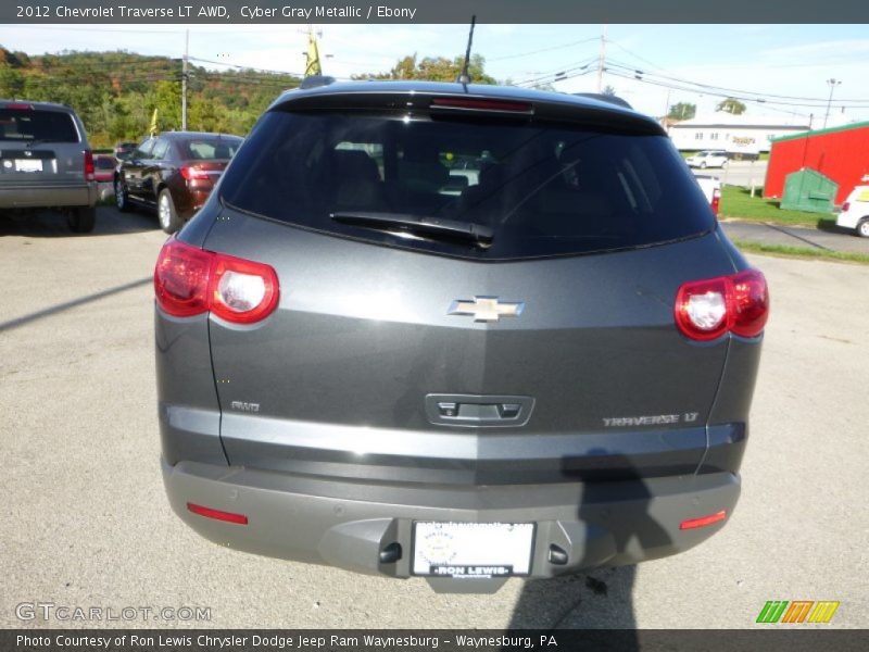 Cyber Gray Metallic / Ebony 2012 Chevrolet Traverse LT AWD