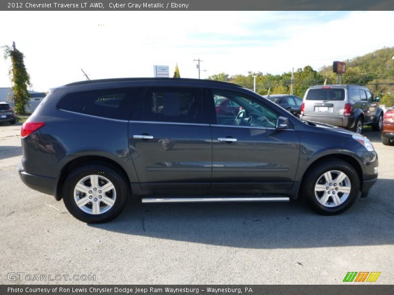 Cyber Gray Metallic / Ebony 2012 Chevrolet Traverse LT AWD