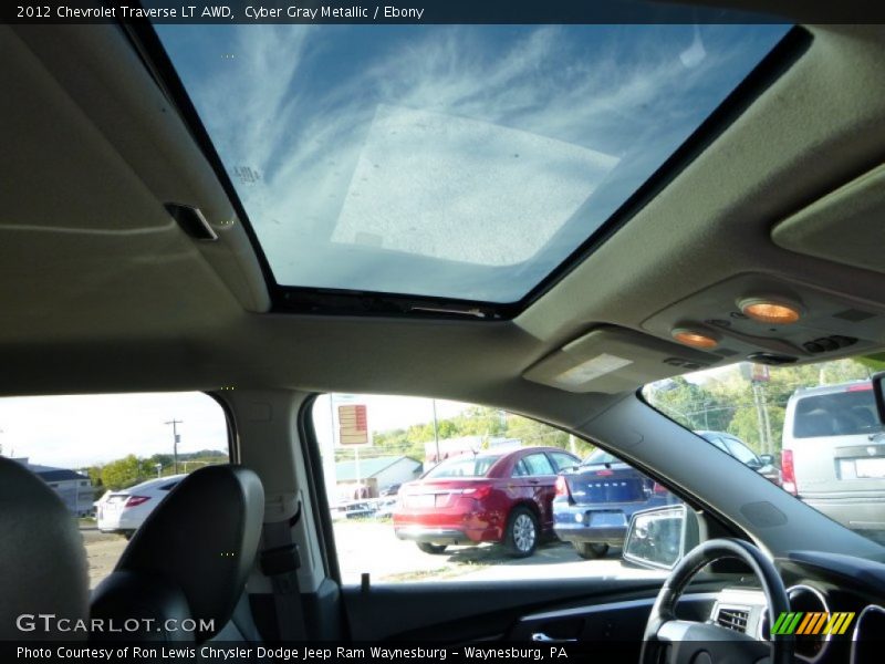 Cyber Gray Metallic / Ebony 2012 Chevrolet Traverse LT AWD