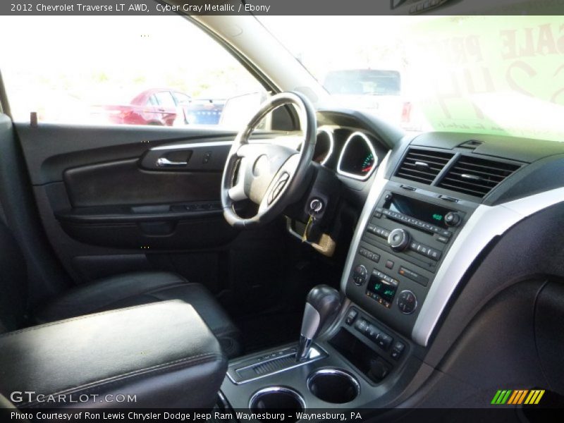 Cyber Gray Metallic / Ebony 2012 Chevrolet Traverse LT AWD