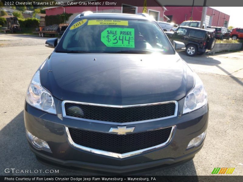 Cyber Gray Metallic / Ebony 2012 Chevrolet Traverse LT AWD