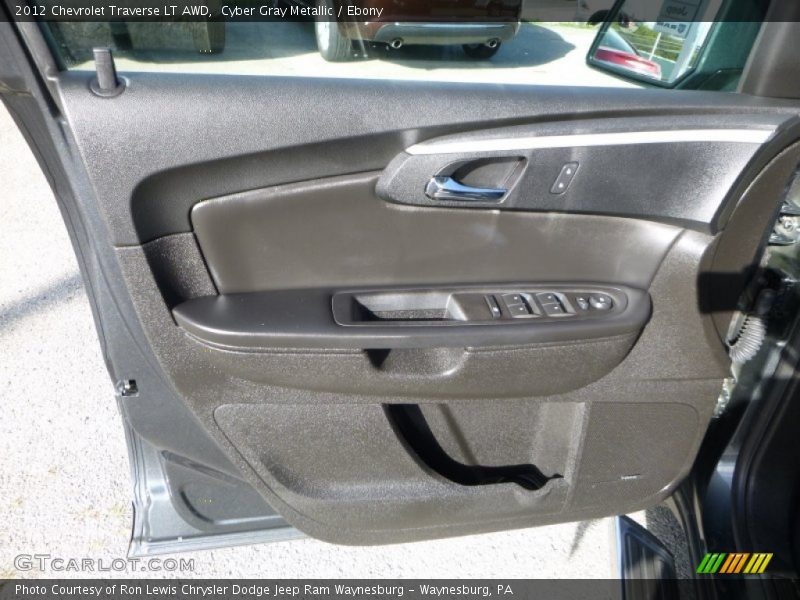 Cyber Gray Metallic / Ebony 2012 Chevrolet Traverse LT AWD