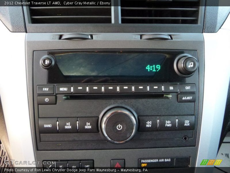 Cyber Gray Metallic / Ebony 2012 Chevrolet Traverse LT AWD