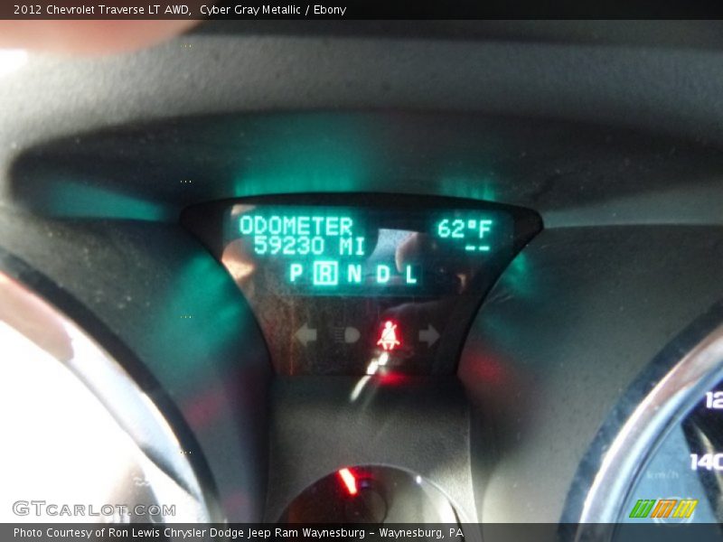 Cyber Gray Metallic / Ebony 2012 Chevrolet Traverse LT AWD