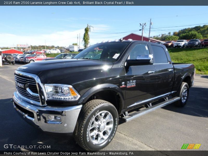 Brilliant Black Crystal Pearl / Black 2016 Ram 2500 Laramie Longhorn Crew Cab 4x4