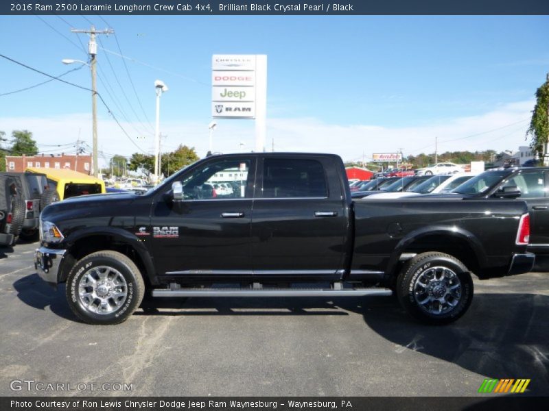 Brilliant Black Crystal Pearl / Black 2016 Ram 2500 Laramie Longhorn Crew Cab 4x4