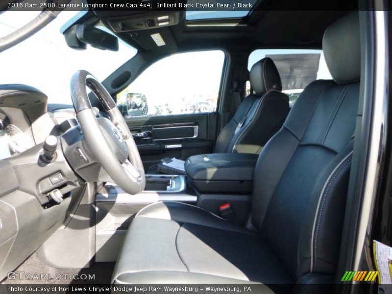 Brilliant Black Crystal Pearl / Black 2016 Ram 2500 Laramie Longhorn Crew Cab 4x4