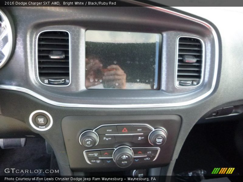 Bright White / Black/Ruby Red 2016 Dodge Charger SXT AWD