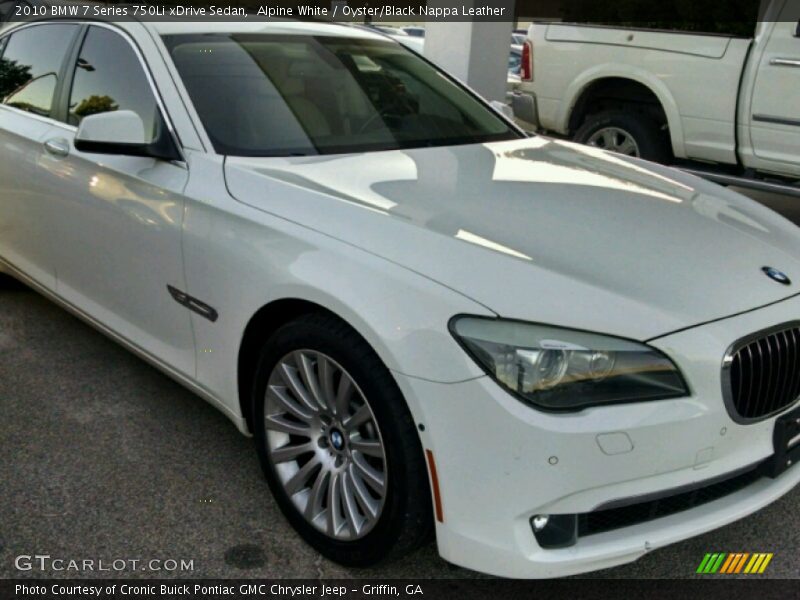 Alpine White / Oyster/Black Nappa Leather 2010 BMW 7 Series 750Li xDrive Sedan