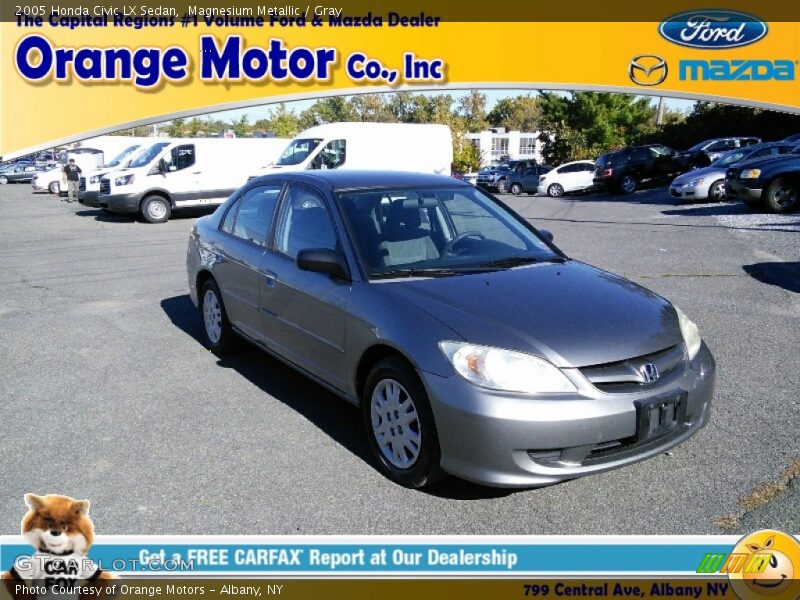 Magnesium Metallic / Gray 2005 Honda Civic LX Sedan