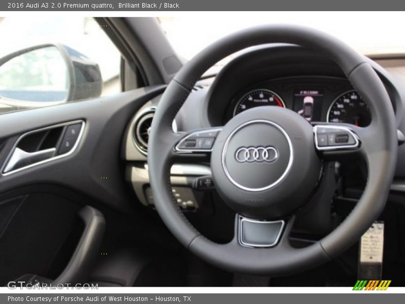 Brilliant Black / Black 2016 Audi A3 2.0 Premium quattro