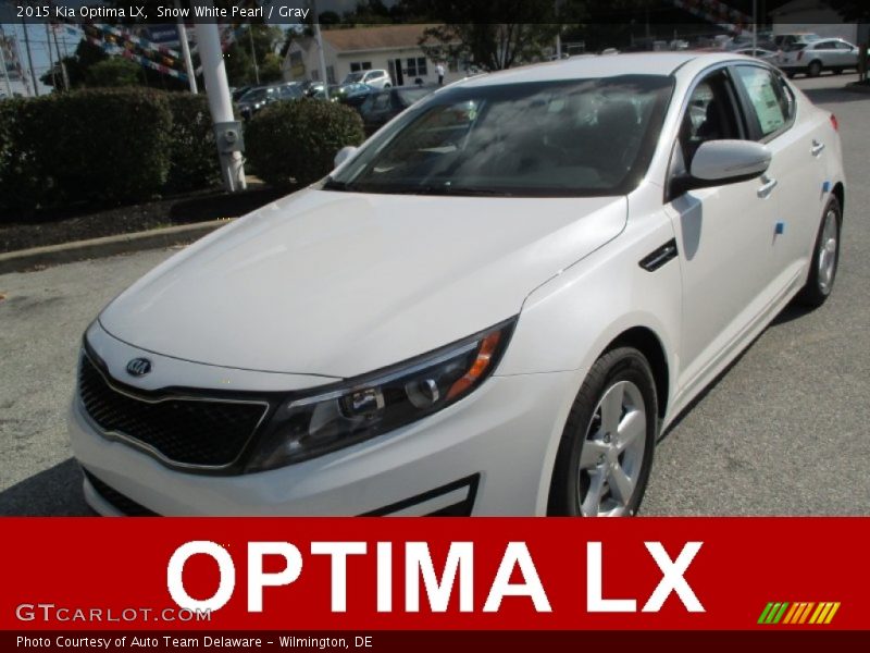 Snow White Pearl / Gray 2015 Kia Optima LX