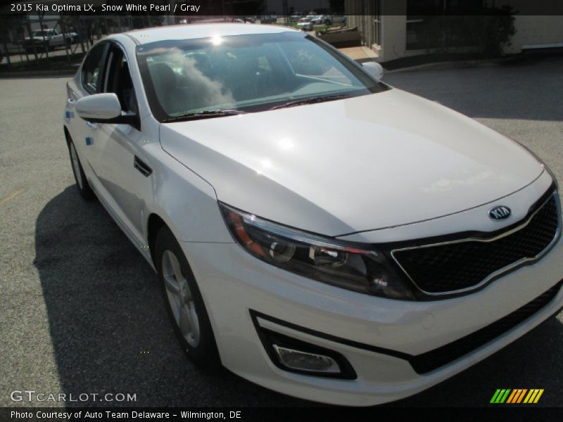 Snow White Pearl / Gray 2015 Kia Optima LX