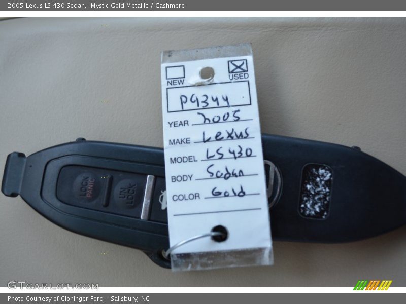 Mystic Gold Metallic / Cashmere 2005 Lexus LS 430 Sedan