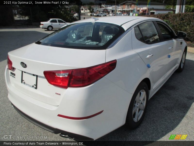 Snow White Pearl / Gray 2015 Kia Optima LX